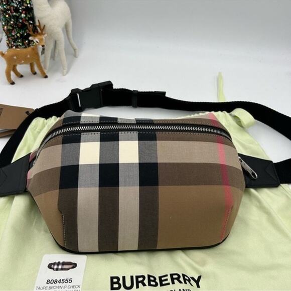 Unisex Burberry multicolor adjustable check belt bag/fanny pack Made in Italy - Picture 12 of 16